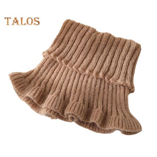 

Женский шейный платок, однотонный, с прозрачной отделкой, с имитацией воротника, вязаный, теплый, стильный, утеплитель для шеи, универсальный аксессуар для одежды хаки