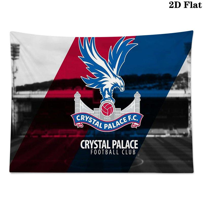 Tenture murale Crystal Palace FC Accrochage mural esthétique Couverture en tissu imprimé Tapisseries décoratives pour chambre à coucher salon Décoration d'intérieur