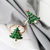 1/3/6Pcs Christmas Napkin Rings Xmas Tree Ornaments 2025 Christmas Home Kitchen Dinner Table Decoration New Year Party Supplies