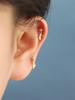 Minimalpiercing 14K Leaf Drop Ball Piercing Earrings