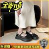 French bow mesh breathable retro Mary Jane shoes women's 2025 summer new single shoes heightening ballet shoes