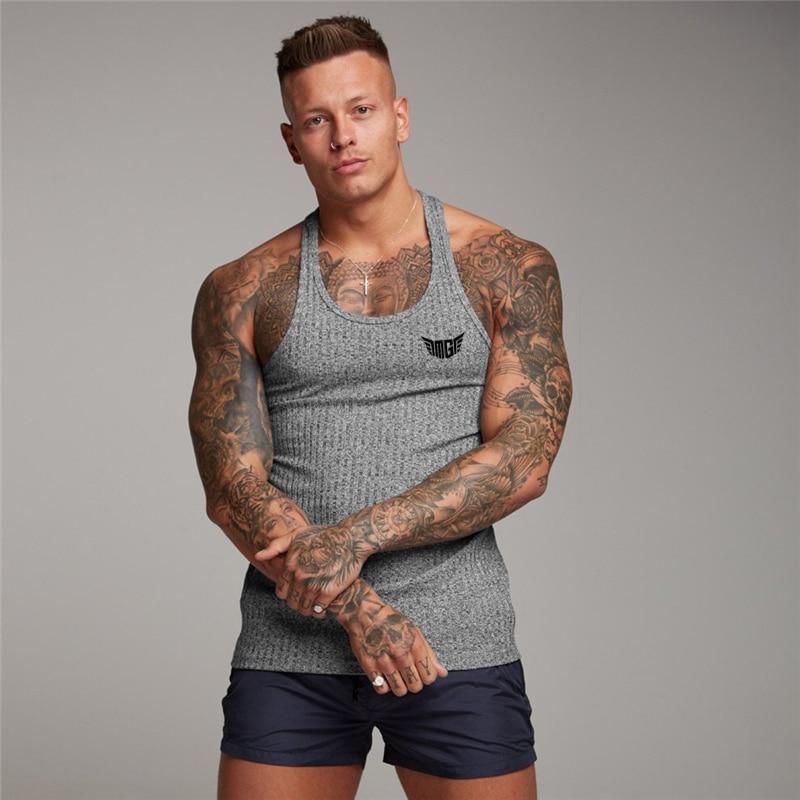 

Сделай работу Лето Новое поступление Мужская мода Повседневный бодибилдинг Фитнес Тренировка Тренажерный зал Спорт Принт О-образный вырез Майка 5 цветов XXL серый