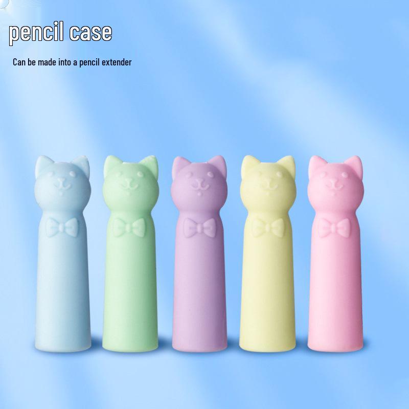 Cute Cat Paw Silicone Pen Cap - Soft Rubber Cartoon Pencil Topper for Girls & Kids, Universal Fit