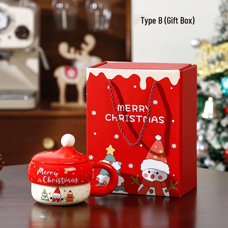 Cute Christmas Ceramic Mug Gift Set