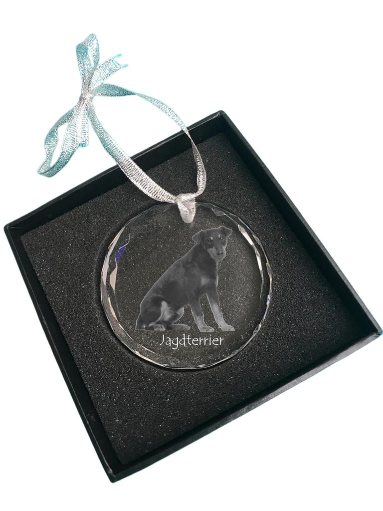 Jagdterrier - Crystal Bauble with a Photo, Dog Photo In Crystal, Personalized Christmas Tree Ornament by Art-Dog Brand