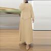 ZANZEA Women Long Sleeve Blouse and Long Pleated Skirts Casual Two Piece Suit Sets