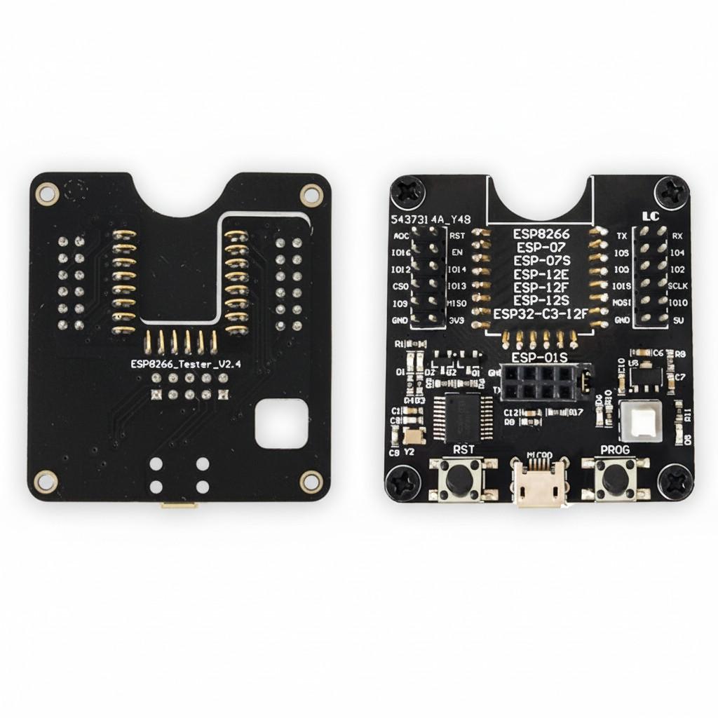 ESP8266 Test Fixture Programmer Supports ESP-01 01S 12 ESP32-C3-12F