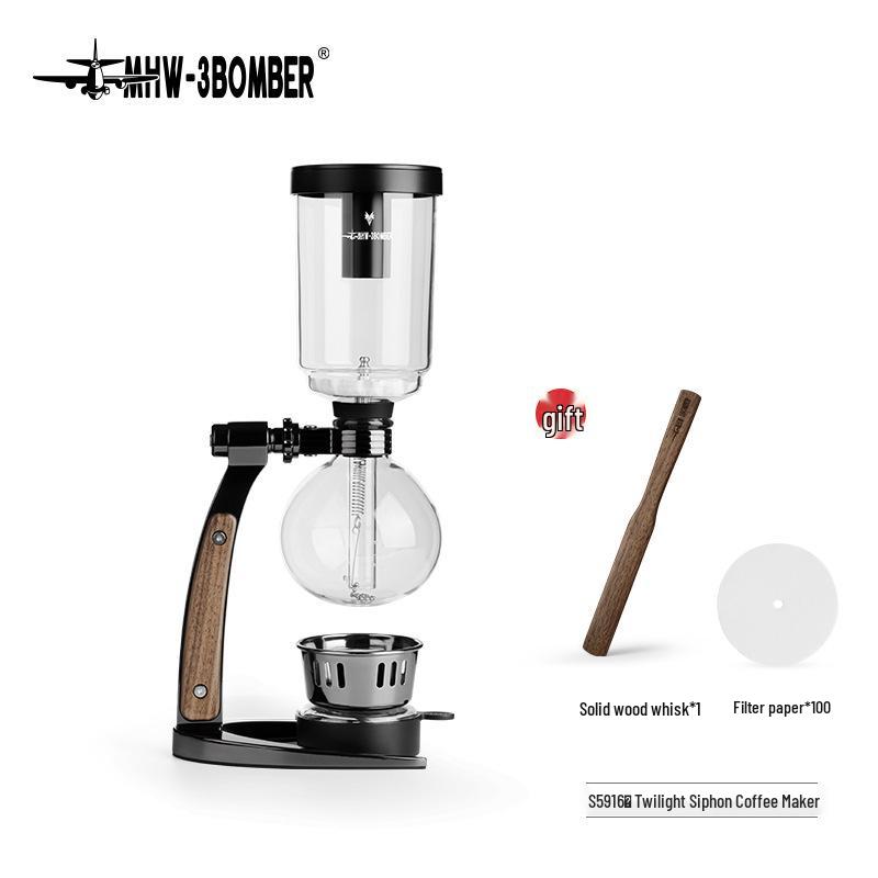 Twilight Siphon Manual Coffee Maker, Heat-Resistant Glass Pot