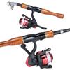 Sougyayilang Telescopic Fishing Rods Set 1.6M Portable Spinning Rod and Spinning Reel Travel Fishing Rod Reel Fishing Tools