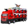 Transforming Toy Truck with Storage and Track, Ejects Small Alloy Cars - Ideal Gift for Kids