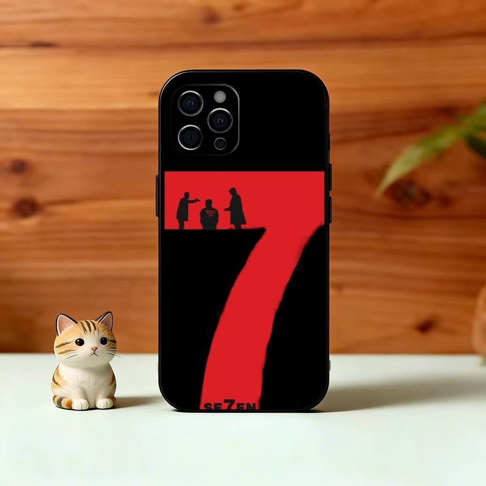 S-Seven Phone Case For iPhone 17, 16,15,14,13,12,11 Plus,Pro Max, Others Soft Black Cover
