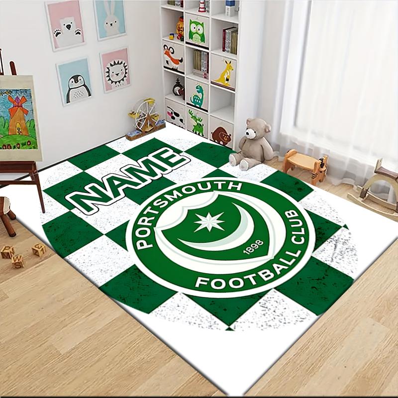 Custom Name Chelsea Heart London Crest Carpet Rug Customizable Soft Washable Anti-Slip Home Living Room Sofa Mats Personalized Rug. 0909238