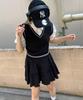 WEGO PHILLY Line Vest Docking Short Size Black Shirt, Girly, Sleeve, Women's, F,