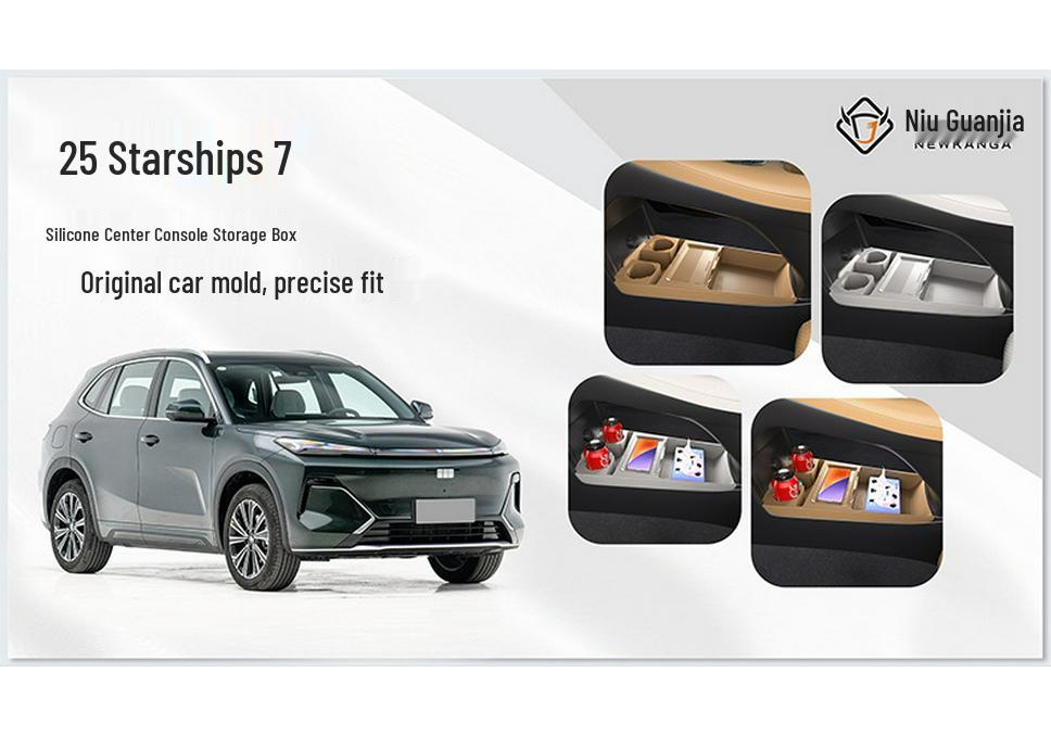 Pasuje do 25 modeli Geely Galaxy Starship 7: Wielofunkcyjny schowek na okulary do modyfikacji konsoli środkowej.