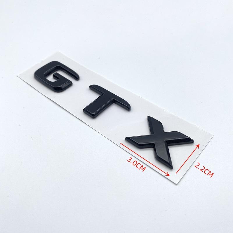 3D flache Buchstaben ABS Emblem GTX GTC ID4 ID6 für Volkswagen Auto Heckklappe Kofferraumdeckel Namensschild Abzeichen Logo Aufkleber Chrom 