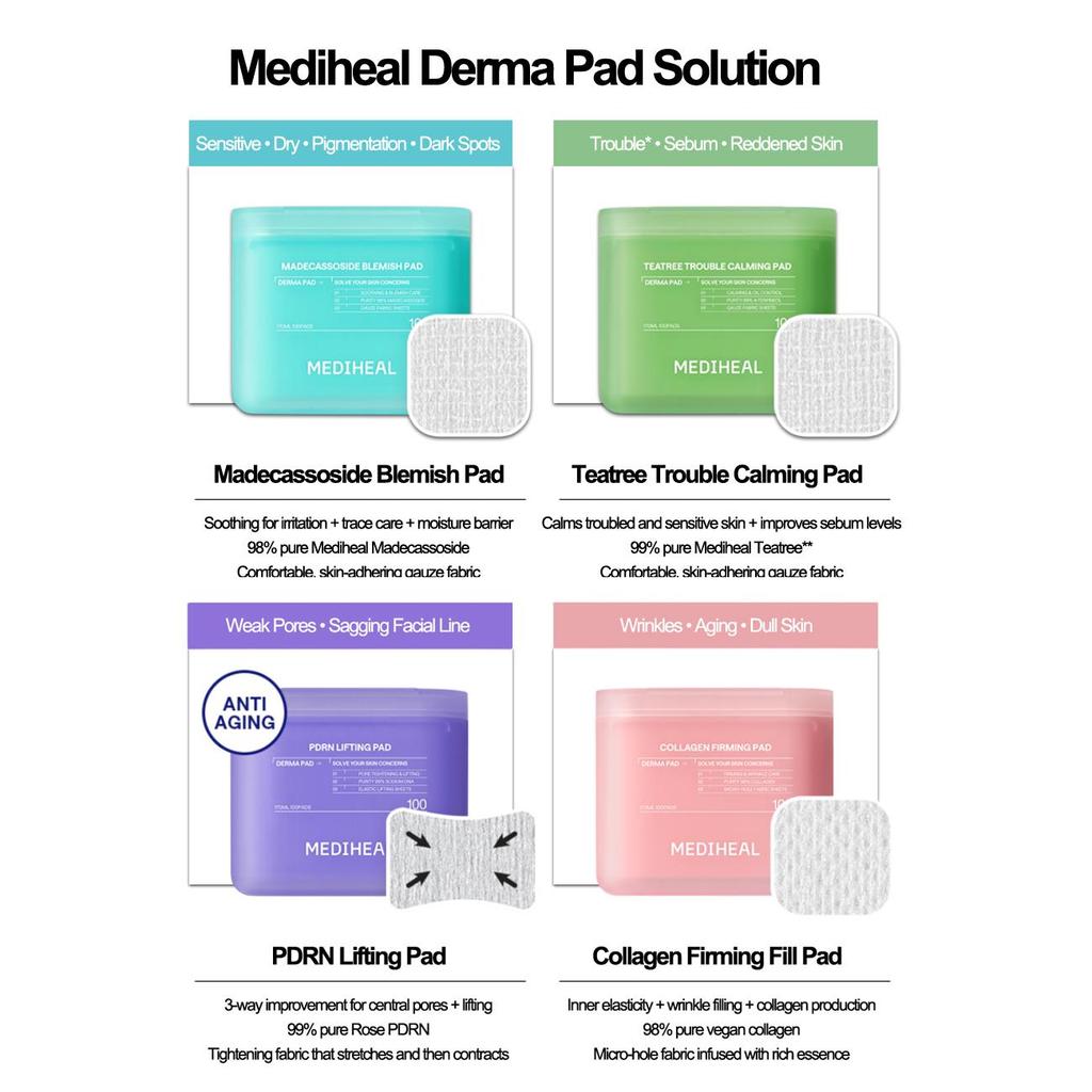MEDIHEAL Vitamin C Bright Toning Pad – 100 Pads / 200 Pads