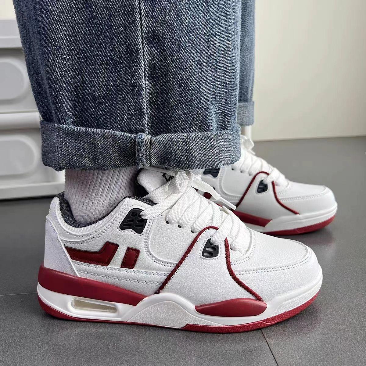 

Air cushion shoes women s 2025 new autumn breathable and deodorant white shoes women s thick-soled heightening and shock-absorbing sports shoes 35 красный