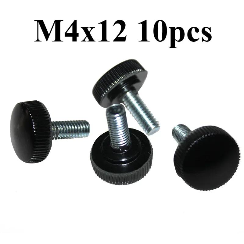 4.8 Grade carbon steel Screw Screw Bolt M3 M4 Metric Male x 6-35mm Thread Legnth With phenolic plastics knurling Head