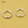 10pcs Close Ring Real Pure Solid 925 Sterling Silver Sealed Closed Jump Rings Split Ring Key Chain Jewelry Making Findings