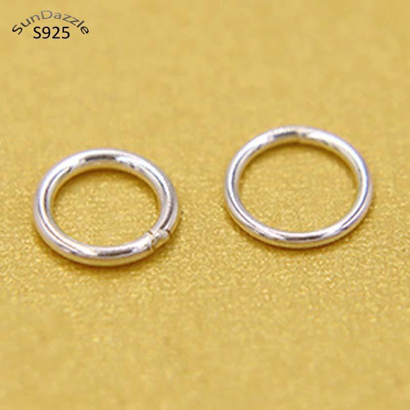 10pcs Close Ring Real Pure Solid 925 Sterling Silver Sealed Closed Jump Rings Split Ring Key Chain Jewelry Making Findings