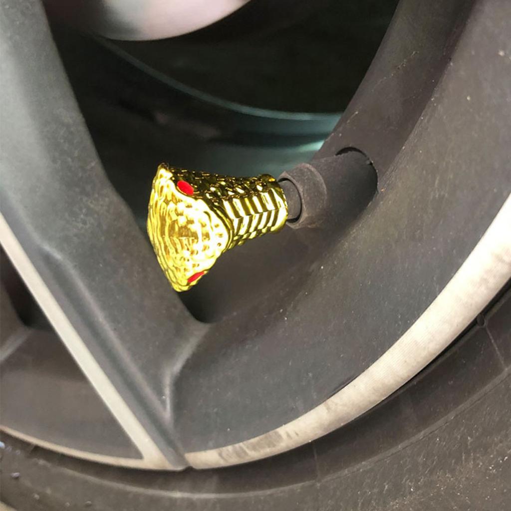 4pcs Tire Valves Stem Cover Snake Head Shape Tire Valves S Dustproof Air Valves Lids Air Protections for Truck Wheel
