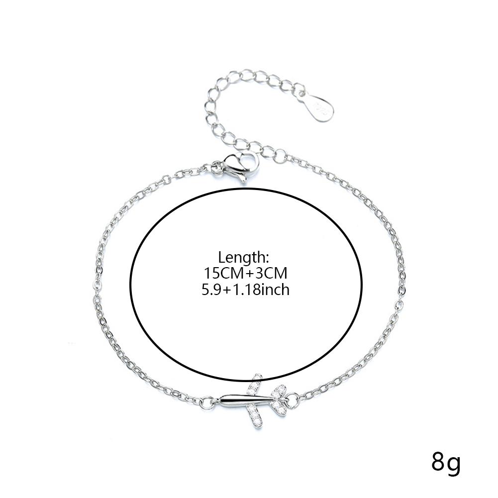 Simple Shiny Aircraft Bracelet Versatile Fashionable Silvery Alloy Bracelet Women Hand Jewelry Accessory