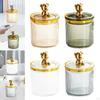 Makeup Dab Ball Holder Jar Clear with Lid Dispenser Tool Storage Box Cosmetic Organizer for