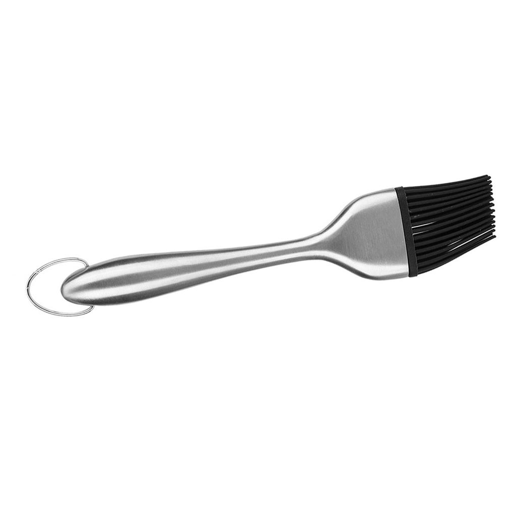 Stainless Steel Handle Silicone Head Basting Barbecue Oil Brush BBQ Roasting Tool (30cm)