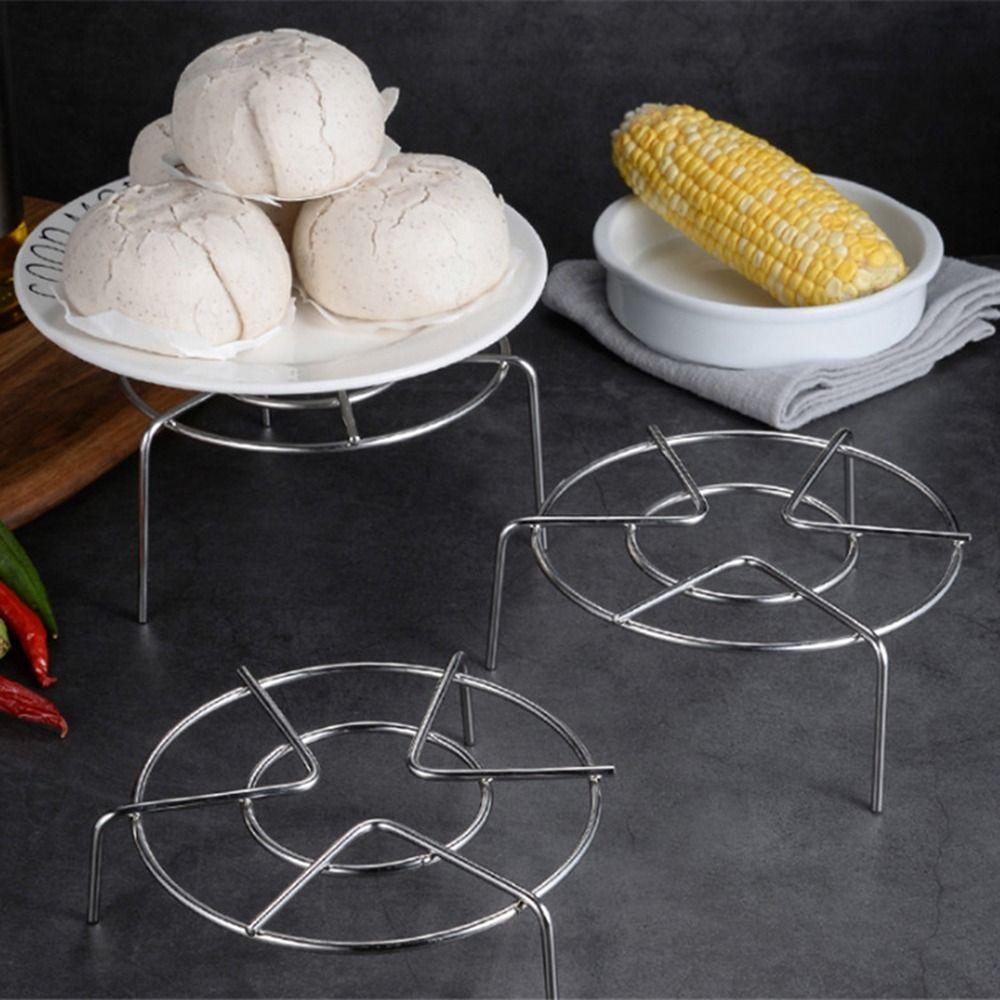 Cookware Stackable Kitchen Heat Resistant Egg Steamer Rack Steaming Tray Trivet Stand Steamer