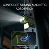 Led Magnetic Clamp Flashlight Rechargeable Ultra-Long-Lasting Outdoor Camping Hiking Light Clip-On Emergency Work Lamp 1Pc