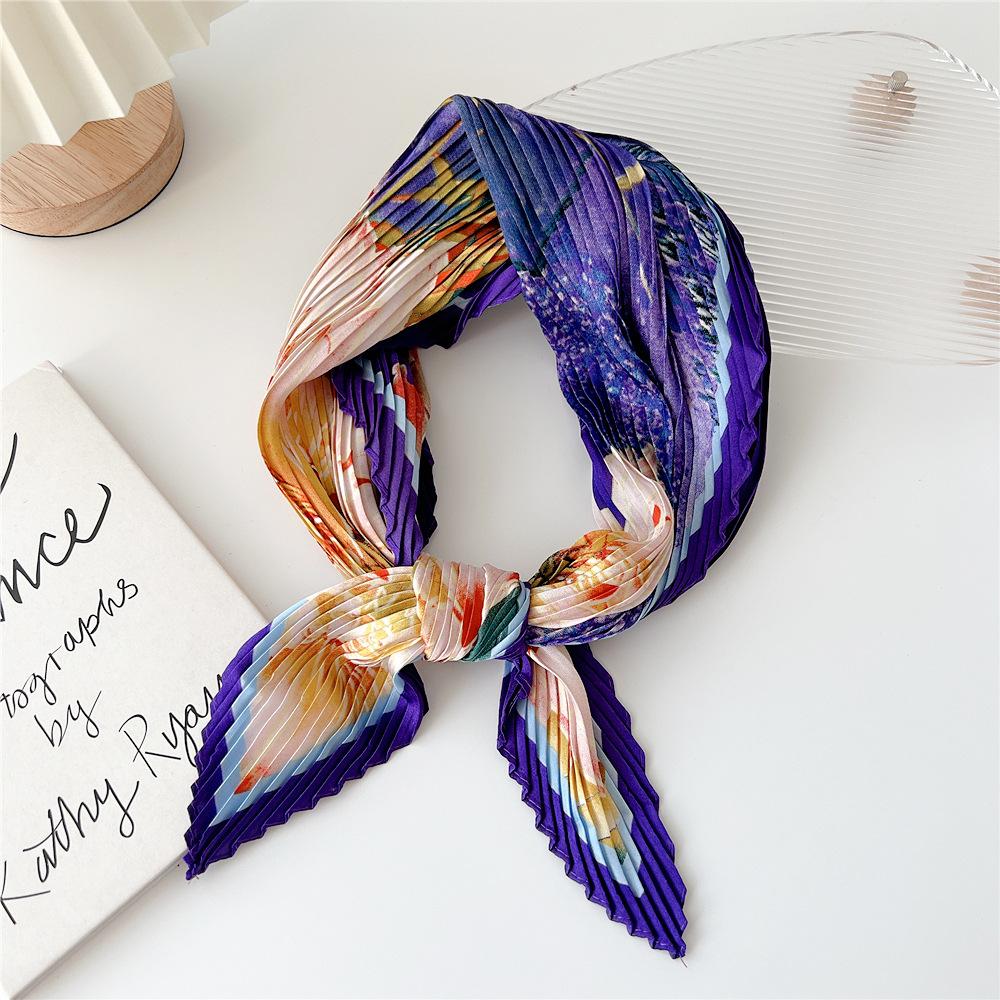 70cm Fold Square Scarf Women Spring Summer Fashion Bandanas Bag Hat Head Hair Shawl Wraps