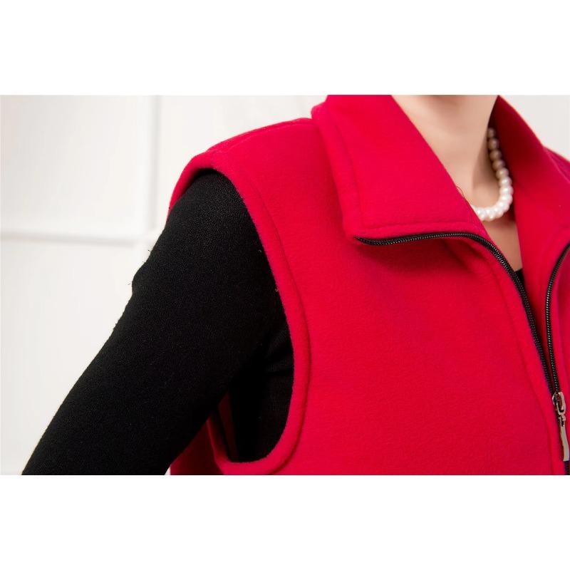 Polar Fleece Coat for Women's Vest Autumn Sleeveless Vests for Women Jacket Fashion Zipper Casual Waistcoat Female