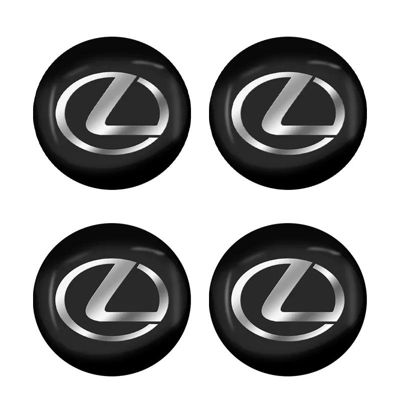 4Pcs Aluminum Metal Emblem Car Wheel Center Hub Caps Sticker Badge For Lexus F SPORT GX460 Ct200h IS250 ES 220D IS200 Fsport