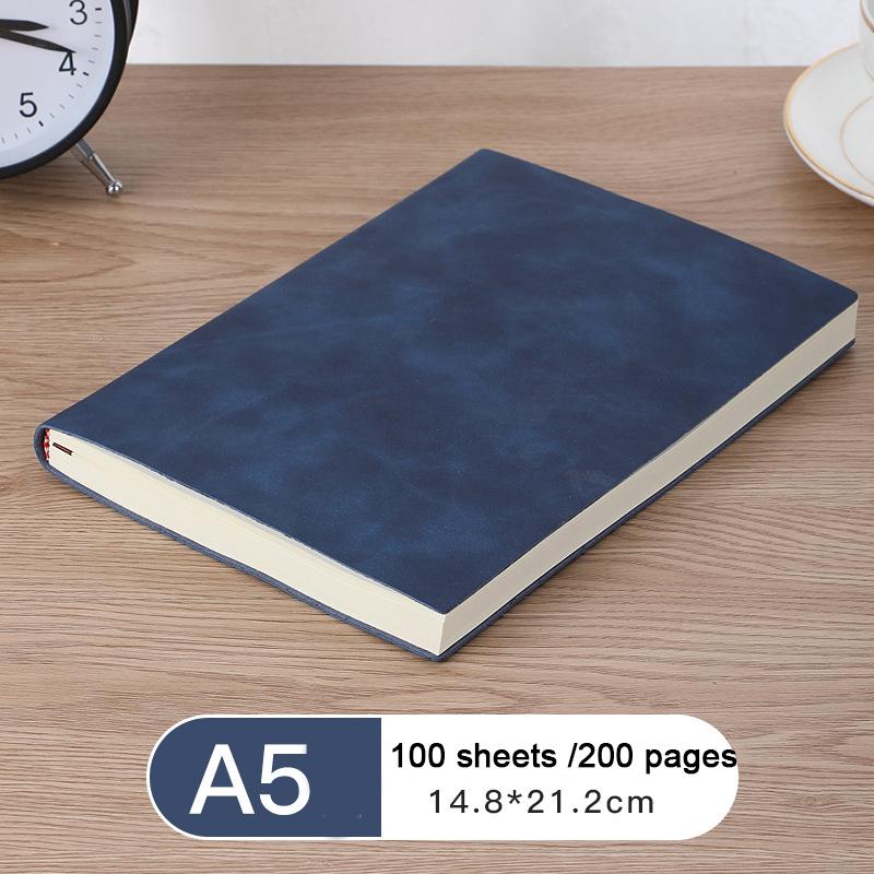 (Kostenlose Logogravur) A5/B5 verdicktes Business-Notizbuch, Besprechungsprotokolle aus weichem Leder, Notizblock für Studenten, liniertes Tagebuch