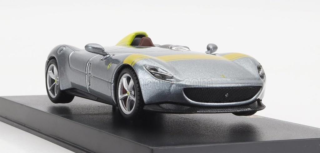 Bburago Ferrari Monza Diecast Car 1/43 Scale FERRARI MONZA SP1 2018 (Silver) Signature Series [Parallel Import]