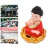 Buddha Ornament Solar Powered Light Energy Sensing Auto Nod Buddha Decoration for Home Car