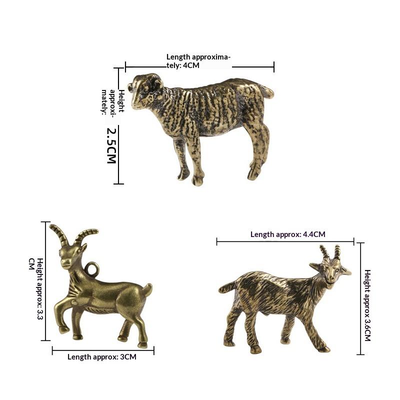 Retro Antelope Brass Statue Mini Desktop Decor Ornament Heavy Duty Paperweight for Study Room Office Home Decor