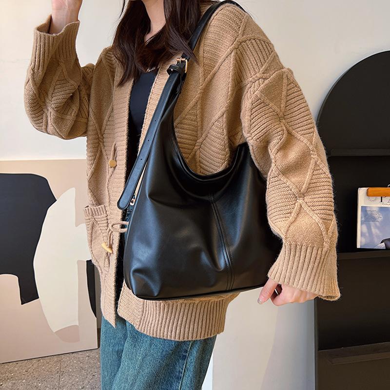 Large Capacity PU Material Tote Bag Versatile Women's Fashiable Single-shoulder Bag Casual Handbag