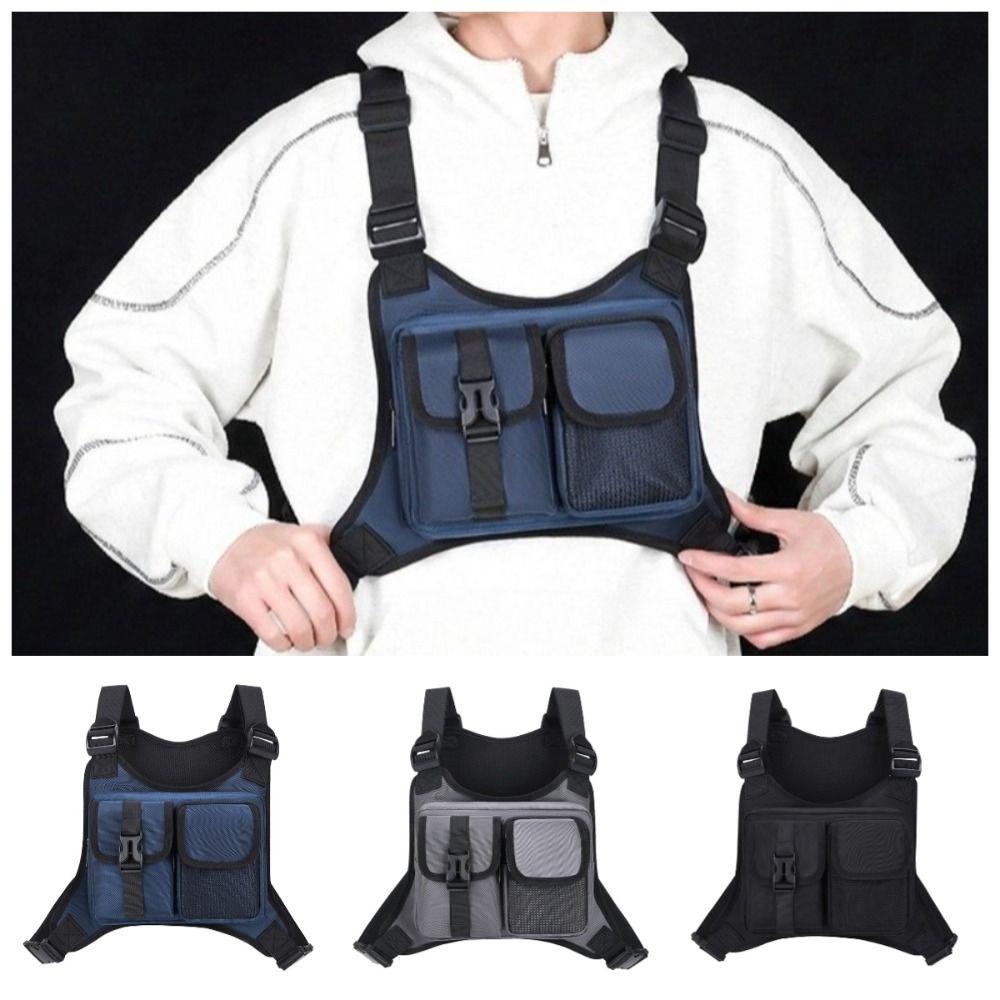 Wear-resistant Sports Chest Bag Waterproof Men Pack Bag Multi-functional Front Chest Pack Cycling