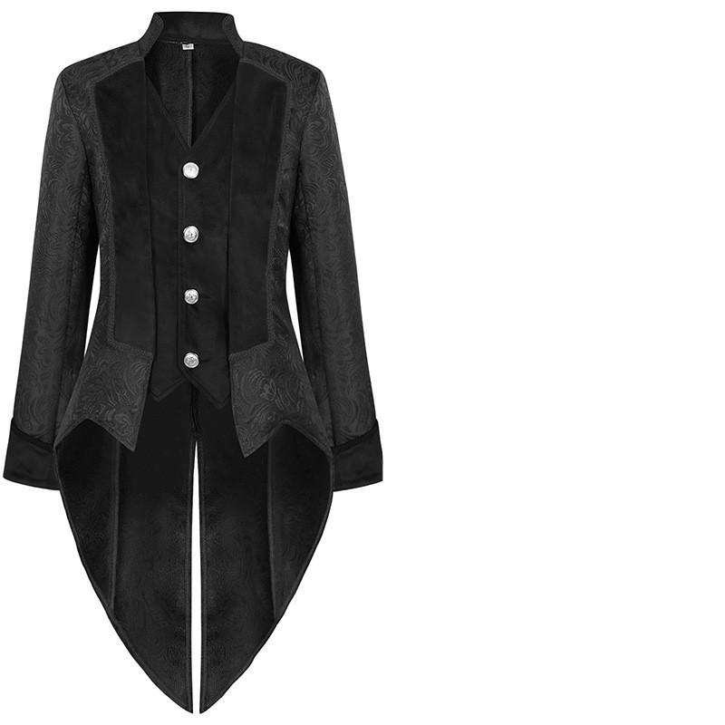 Medieval Retro Costumes Drama Performance Costumes Men's Clothing Medium Length Punk Holiday Retro Tailcoats Props
