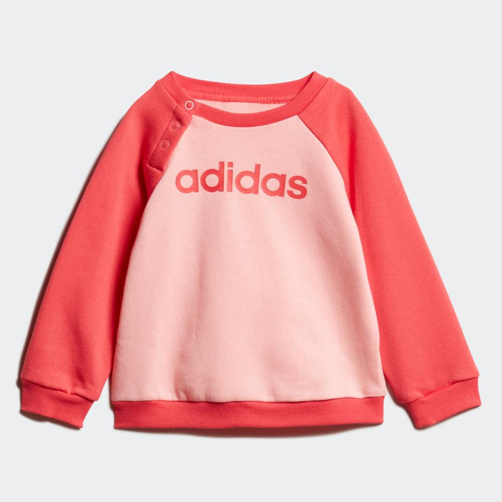 adidas Thermoleinen Bequemes Sweatshirt Einfache Vielseitige Hose Freizeit Sportbekleidung Rosa Säugling Und Kleinkind FM6574