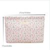 Cute Floral Black White Stripes Cosmetic Bag Large Capacity Travel Portable Girl Makeup Storage Bag Toiletry Bag Clutch Bag Gift