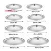 1PC Universal Stainless Steel Round Pot Lid Smooth Edge 10-32cm Frying Pan Cover Dishwasher Safe for Skillet Wok Pot