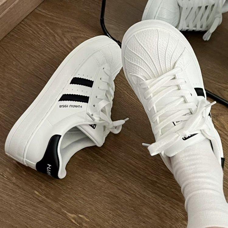 Thick-soled Round Head Shell Head Small White Shoes Women's 2025 Summer New Sports Shoes Casual Versatile Student Women's Shoes