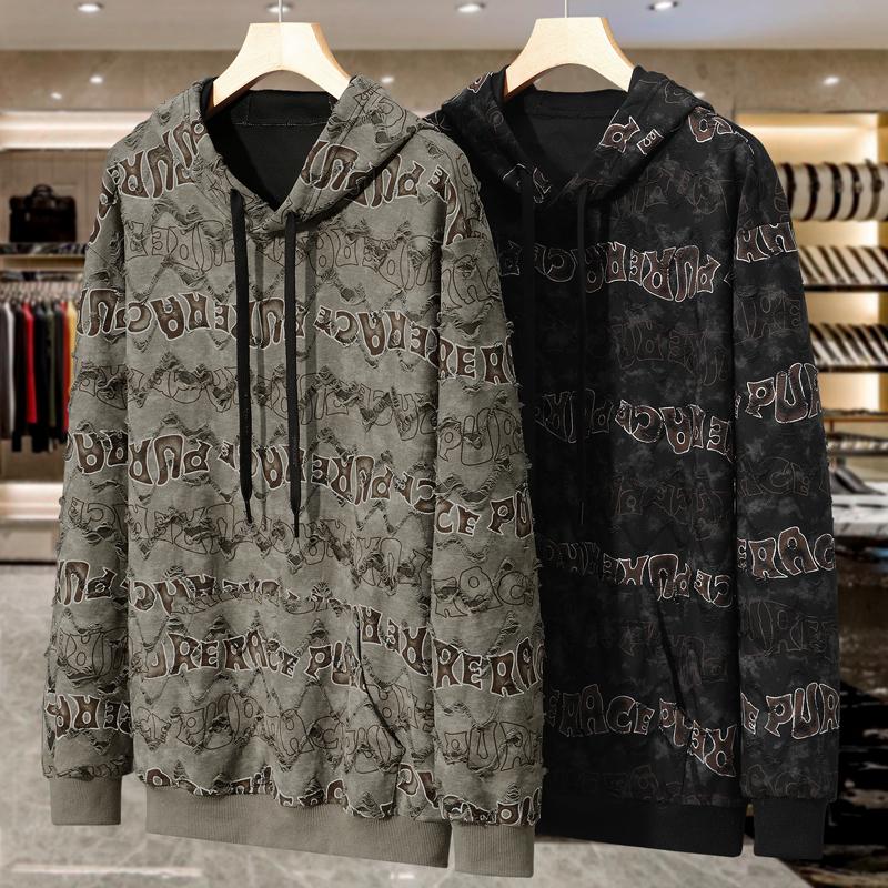 Plus Size 5XL-11XL Fashion Autumn Oversize Hooded Sweatshirts for Men Clothes Long Sleeve Tops Casual Men's Pullovers