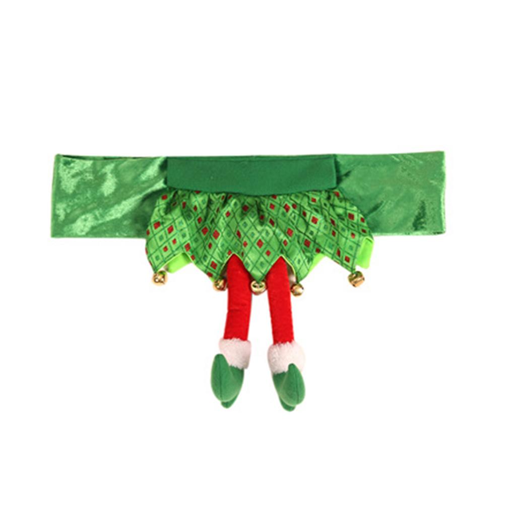 Christmas Chair Back Cover Decorative Soft Dust Proof Christmas Dining Chair Slipcover for Home