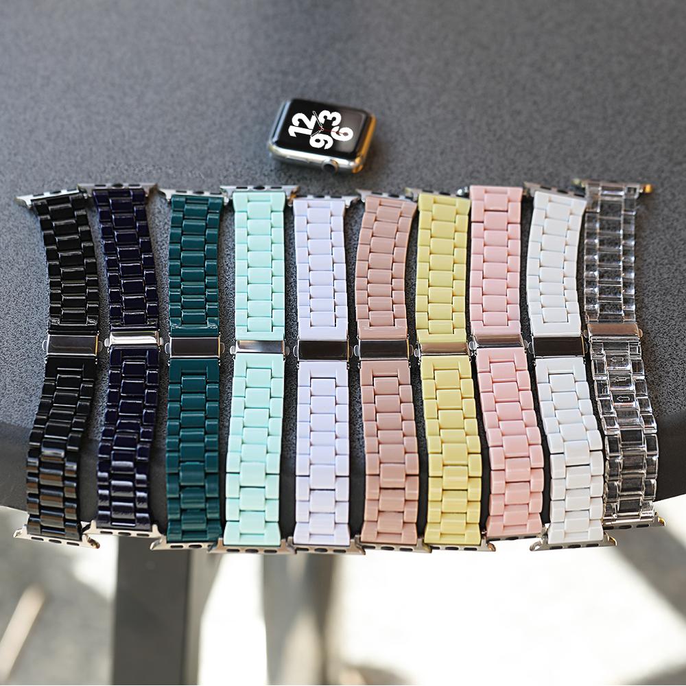 Harzarmband für Apple Watch Armband 45mm 44mm 42mm 40mm 41mm 45 mm Metallschnalle correa bracelet iwatch Serie 8 7 6 5 4 Ultra 49mm