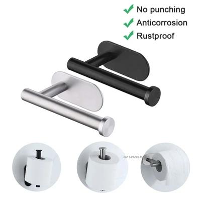 Toilettenpapierhalter ohne Bohren, SUS304 Edelstahl, selbstklebend, Wandmontage, Taschentuchrollenspender für Badezimmer und Küche
