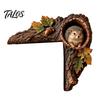 Nature Inspired Home Decor Chipmunk Tree Hollow Door Topper, Woodland Animal Frame Decor, Rustic Wood Bedroom Wall Decoration Corner Ornament