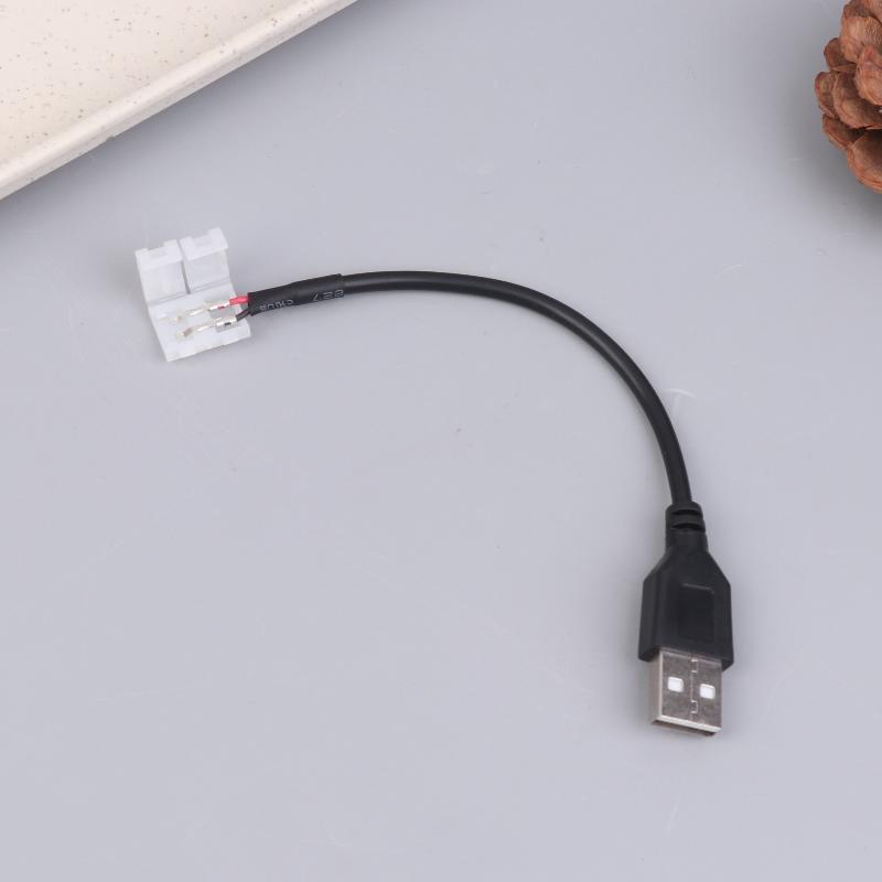 5/10Pcs Usb Cable Connector To 2Pin 8Mm/10Mm Free Welding Led Strip Connector Led Ribbon Strip Light Adaptor